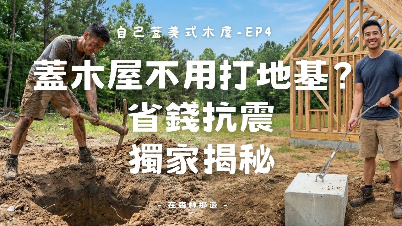 DIY Wooden House EP4] Building a wooden house without a foundation