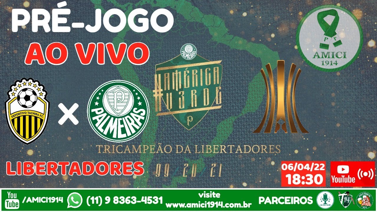 PALMEIRAS X DEPORTIVO TACHIRA AO VIVO COM IMAGENS - JOGO DE HOJE - ASSISTA  AGORA 