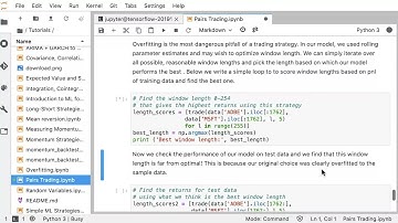 MLfT 2 : Wk 4.3.4 - Lab Solution : Pairs Trading