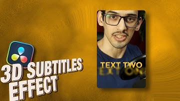 3D Subtitle Effect in DaVinci Resolve
