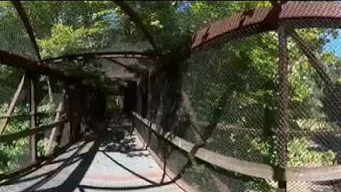 360 Video - Trippy Bridge Over Railroad