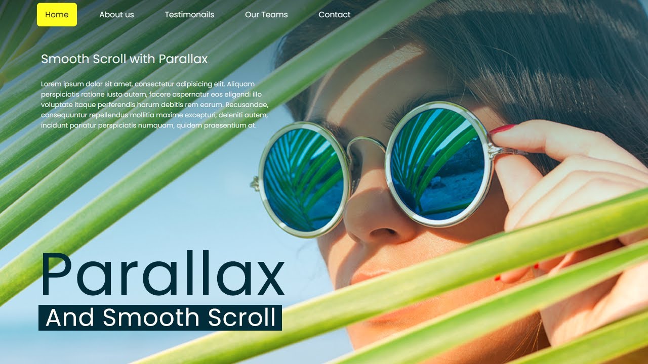 Smooth Scroll & True Parallax Effect using HTML CSS JS