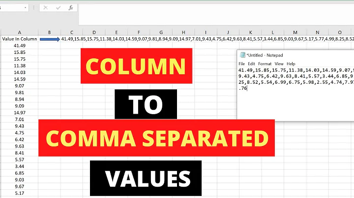 Convert Excel Column to comma separated values