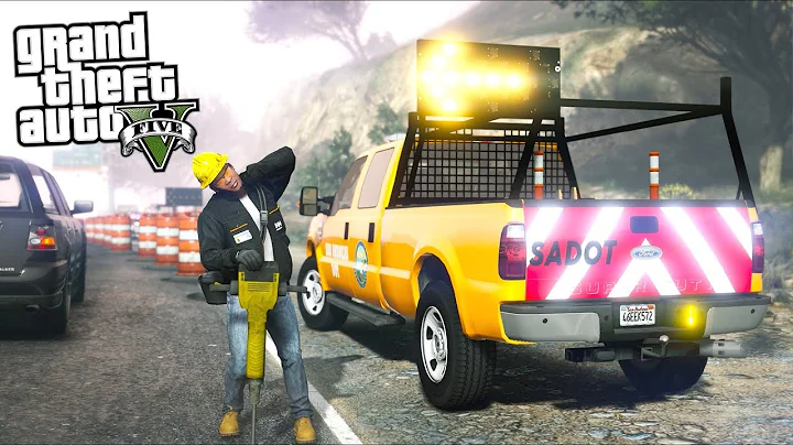 Franklin Becomes a Construction Zone Worker in GTA...
