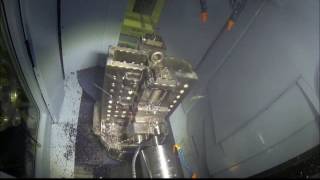 Komplettbearbeitung Lagerbock auf MATSUURA Horizontal-Bearbeitungszentrum H.Plus-405