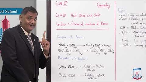 Class 10 - Chemistry - Chapter 10 - Lecture 6 Properties and Uses of Bases - Allied Schools