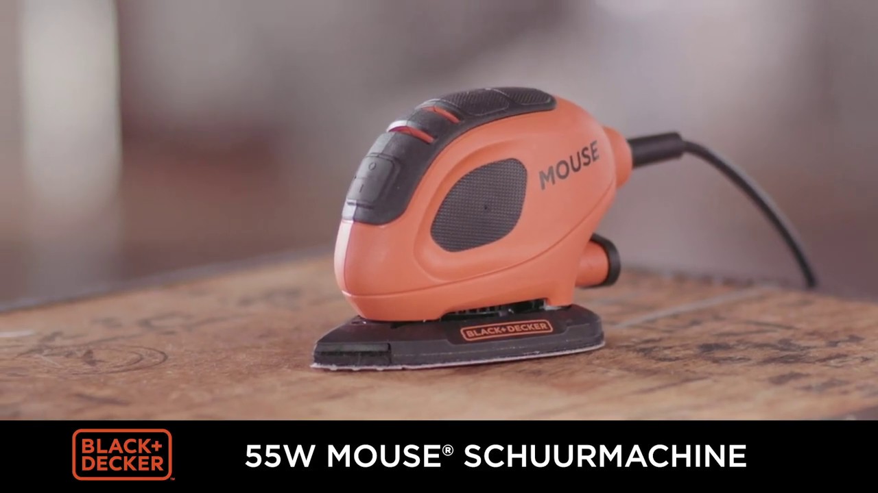 strelen Metalen lijn leg uit BLACK+DECKER™ 55W Mouse® Schuurmachine - YouTube