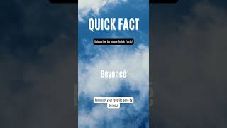 Quick Fact #92 - Beyoncé #quickfacts #bserocks #beyonce #beyoncé @beyonce