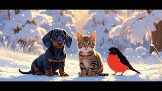 Раскраска 19а | Секрет морозных узоров | Дружок и Васечка #сказка #раскраска #dog #cat