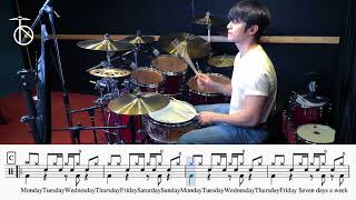 Jungkook (정국)-Seven (feat. Latto) Drum Cover,Drum Sheet,Score,Tutorial.Lesson