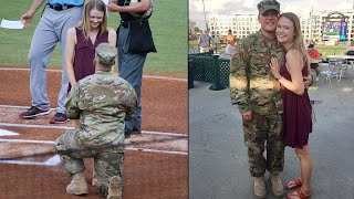 U.S. Army Reservist Proposes to Girlfriend During North Carolina Baseball Game
