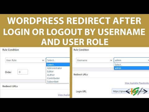 WordPress Redirect After Login and Logout by Username and User Role | Redirection Rules