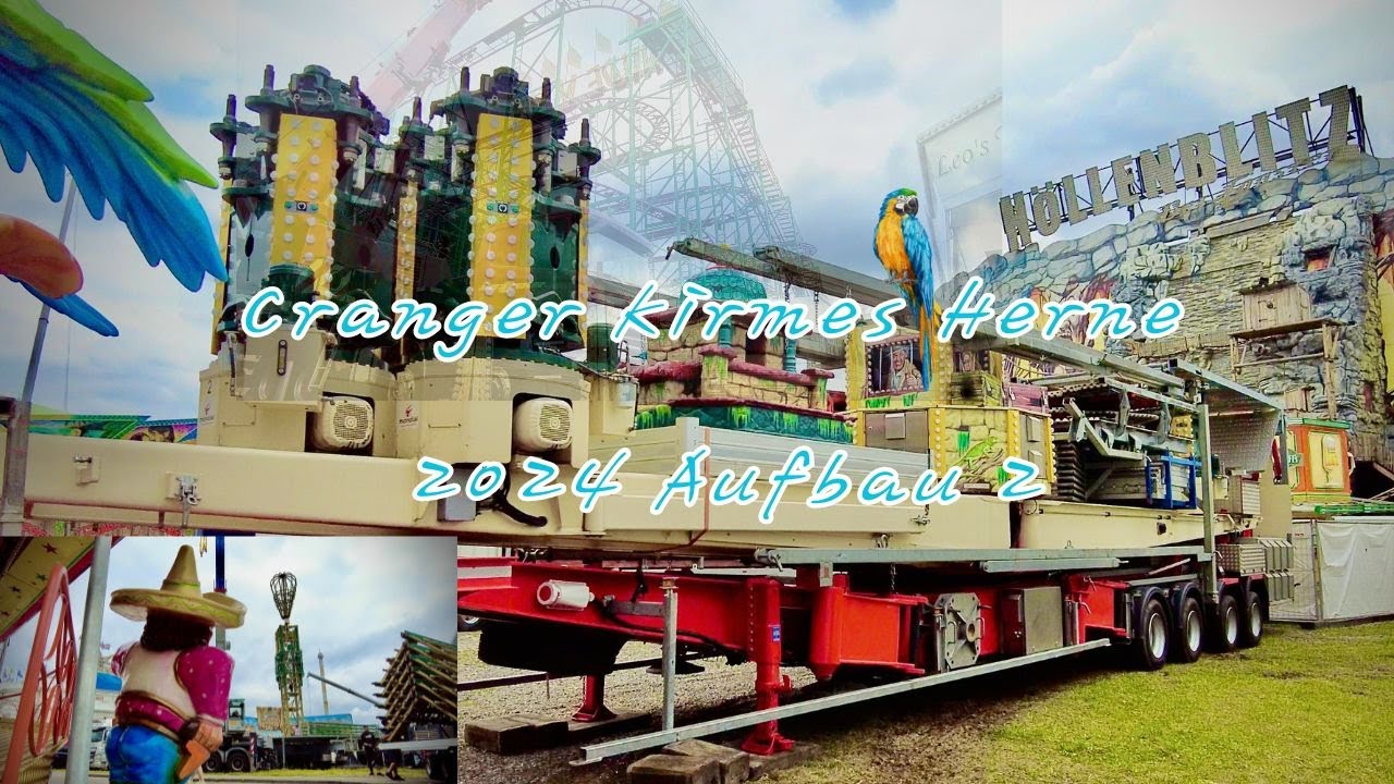 Cranger Kirmes Herne 2024 Aufbau 2
