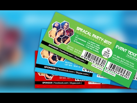 How to Create an Event Ticket | Adobe Photoshop CC Tutorial