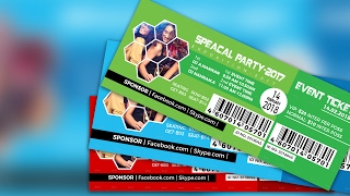 How to Create an Event Ticket | Adobe Photoshop CC Tutorial