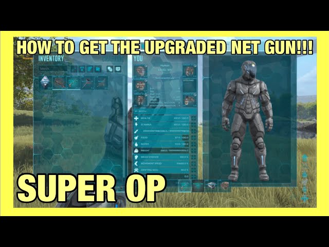 HOW TO GET THE HIDDEN UPGRADED NET GUN AND TAKE DOWN ANY TAME !! (ARK :  SURVIVAL EVOLVED) 