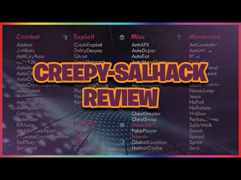 Creepy-Salhack Review | Complete Client Overview Episode Eighteen | Free PvP & Utility Client 1.12.2