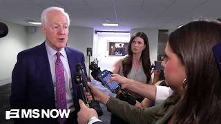 WATCH: Cornyn speaks to MS NOW after clearing Blanche's confirmation vote