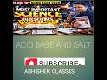 ACID BASE AND SALT IMPORTANT QUESTIONS