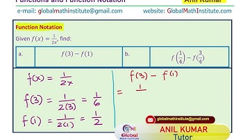 Function Notation Example Evaluate MCR3U