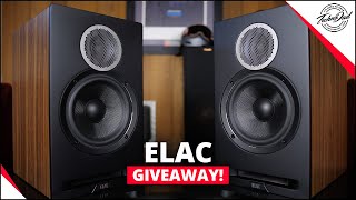 ELAC Debut Reference Giveaway!  Debut Reference Bookshelf & Center Channel Speakers