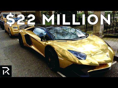 Video: Mega-Rich Saudi Billionaire Turki Bin Abdullah Gets Around London I Fleet Of Golden Cars