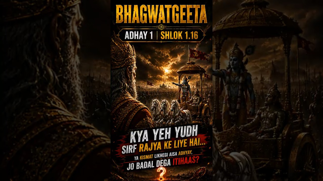 1.16 Eng **Bhagavad Gita Chapter 1 Shlok 16 | Yudhishthira, Nakula and Sahadeva Blow Their Conches*