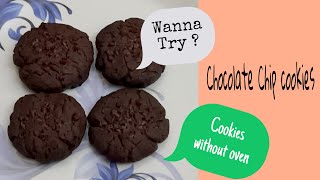 Eggless healthy chocolate cookies | No oven whole wheat cookies | no maida, no refined sugar