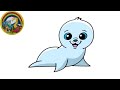 How to Draw Cartoon Seal Beginner's Art Tutorial