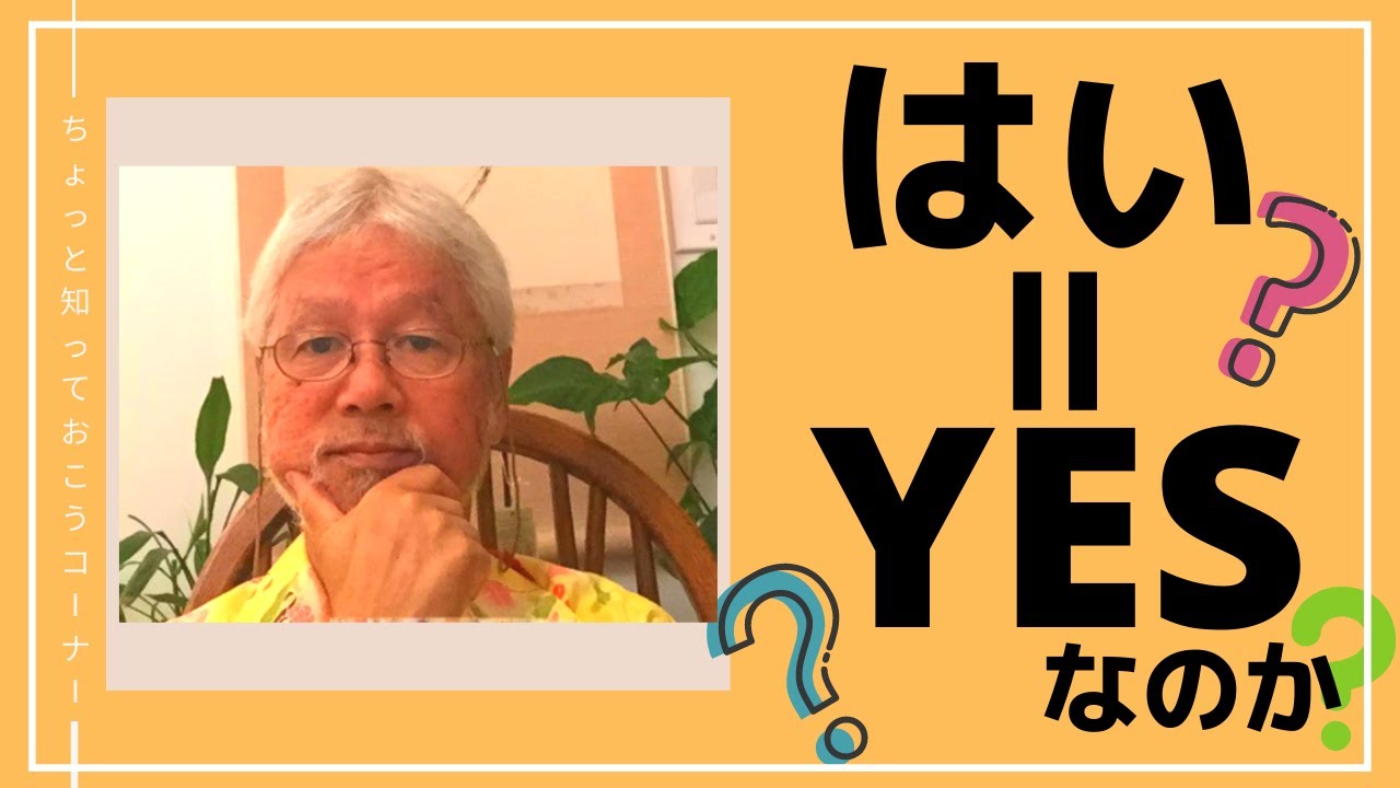 ⑪《レッスン1》はい=YES???日本語の教科書でも間違えてる?「はい」の3つ意味(ちょっと知っておこうコーナーその1) - YouTube