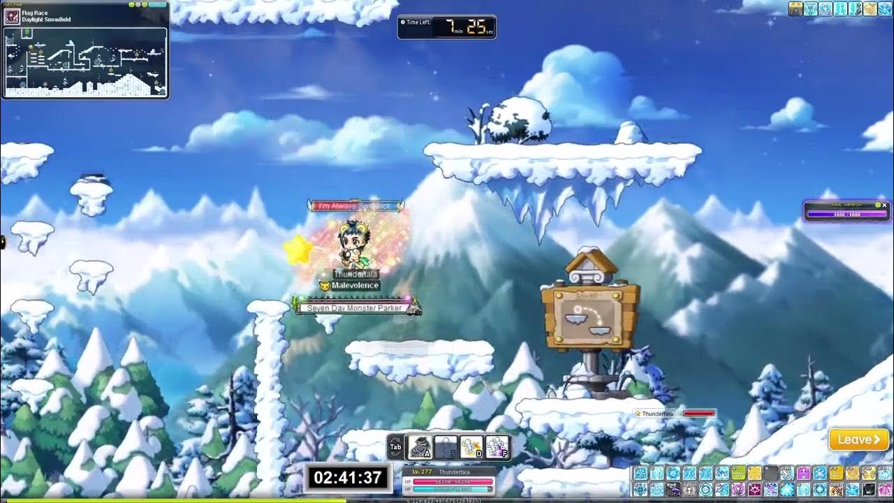 MapleStory [GMS] Flag Race (Daylight Snowfield) 1000 Points YouTube