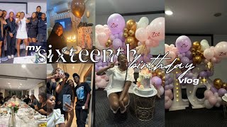 my 16th birthday vlog |sweet 16 party!|🤍✨