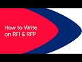 How to write an rfi  rfp