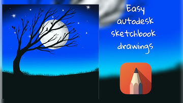 Easy Autodesk Sketchbook Drawing/ Night Sky/ on Galaxy s6 lite Tab