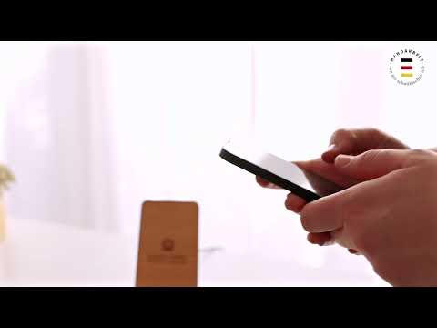 Streifholz Ladegerät aus Holz Wireless Charger aus Holz mit Gravur personalisiert für den perfekt für den Schreibtisch geeigent