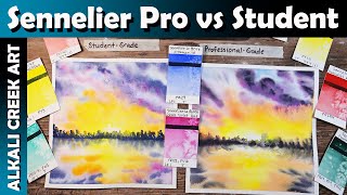 The Surprising Results of Sennelier Pro vs Student Watercolors.  #SkyIsTheLimitArtChallenge