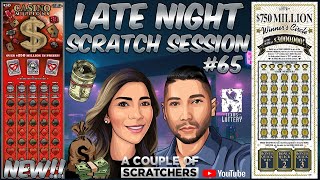 LATE NIGHT🌒 SCRATCH SESSION #65. $50 CASINO MILLIONS🎰 & $750 MIL WINNERS CIRCLE⭕! TEXAS LOTTERY