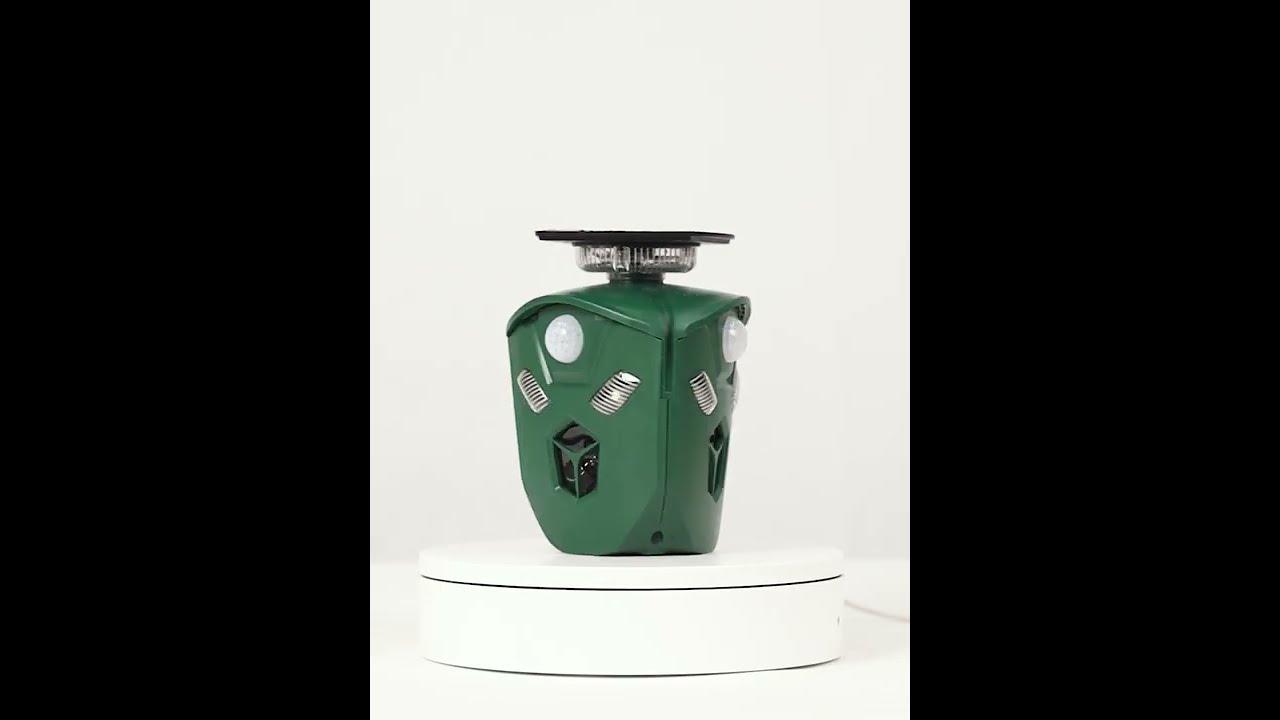 Tri-Face scarecrow 360 Degree Smart Solar Powered AR16 Animal Repeller