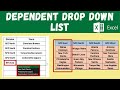 Excel easily create dependent drop down lists using xlookup tutorial