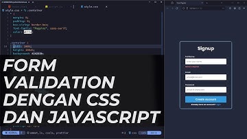FORM VALIDATION MENGGUNAKAN HTML, CSS DAN JAVASCRIPT