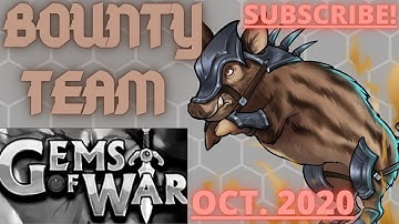 Bounty Team October 2020 | Gems of War Bounty Event guide | All rewards with 4 bounty troops