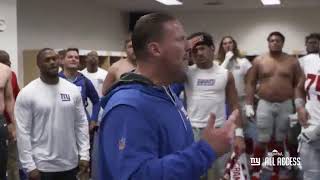 Giants players celebration first Win in locker room