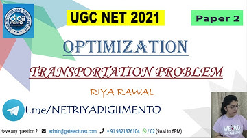 Optimization ( Transportation Problem) | NTA UGC NET Computer Science