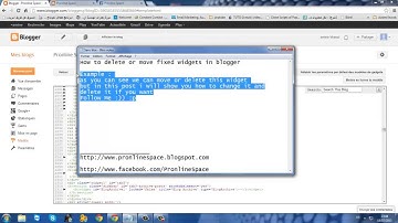 How To Delete or Move Locked Widgets In Blogger