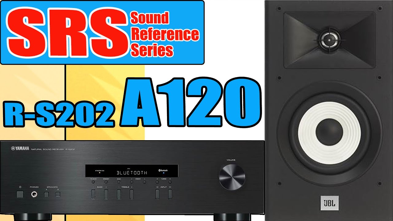 [SRS] RETAKE - JBL Stage A120 Bookshelf Speakers / Yamaha R-S202 Stereo  Receiver