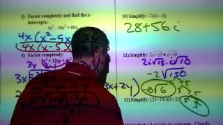Algebra 2 2nd Quarter Test Review OPHS