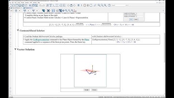 Lines and Planes via the Student MultivariateCalculus Package
