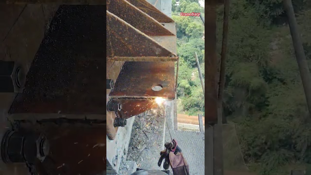 Tower crane welding work..... 