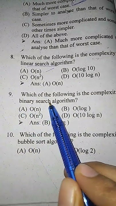 Computer science Mcqs data structure and algorithm - YouTube