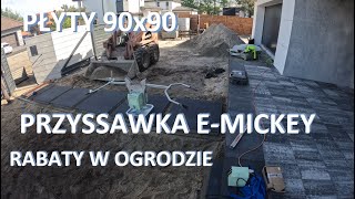 Płyty 90x90 Jak zrobić Rabaty w ogrodzie. Przyssawka na baterie #brukarzbydgoszcz #paving #brukarz